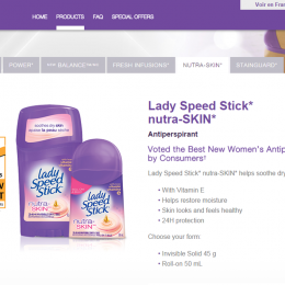 Lady Speed Stick Nutra-skin Antiperspirant Stick